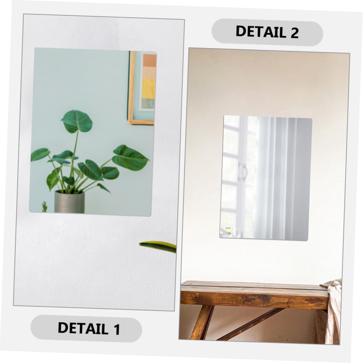 2pezzi Adesivo Acrilico Design Decorazioni Facile Installare Resistente