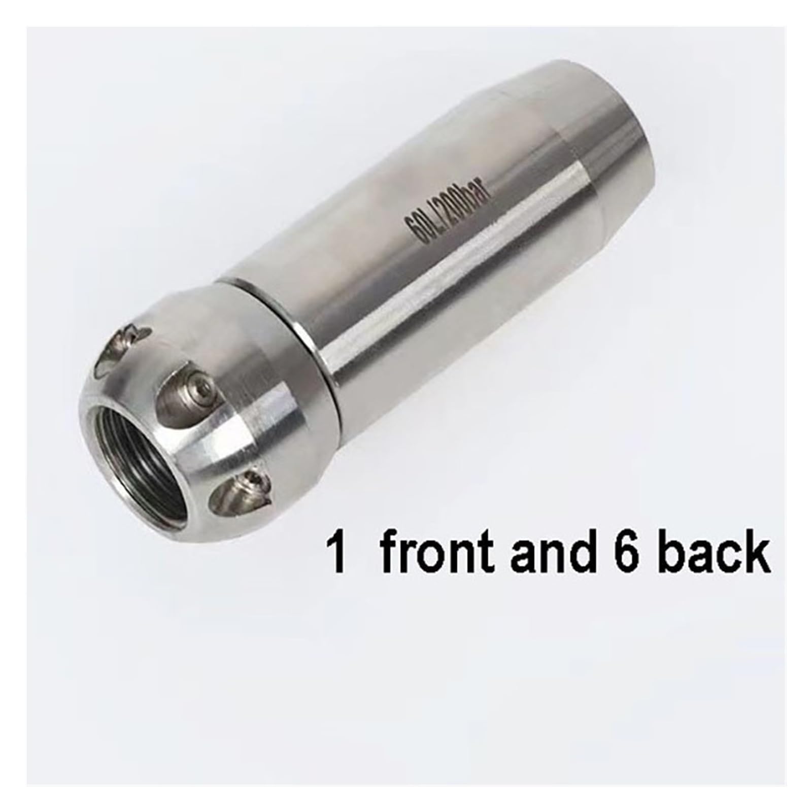 Accionador Boquilla Rotor 1/2", Cabeza Turbo Jet | Base de boquilla rotativa, caudal 20-80L, herramienta desazolvar, racor NPT 1/2", accesorio hidrolimpiadora
