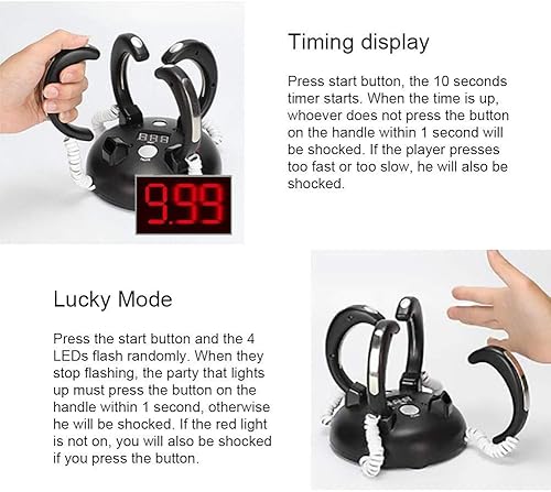 Miniatura 5 de awstroe - Juguete de broma de reacción de choque, consola de juegos de choque, funciona con pilas, eléctrica de 2 modos, consola de juegos de