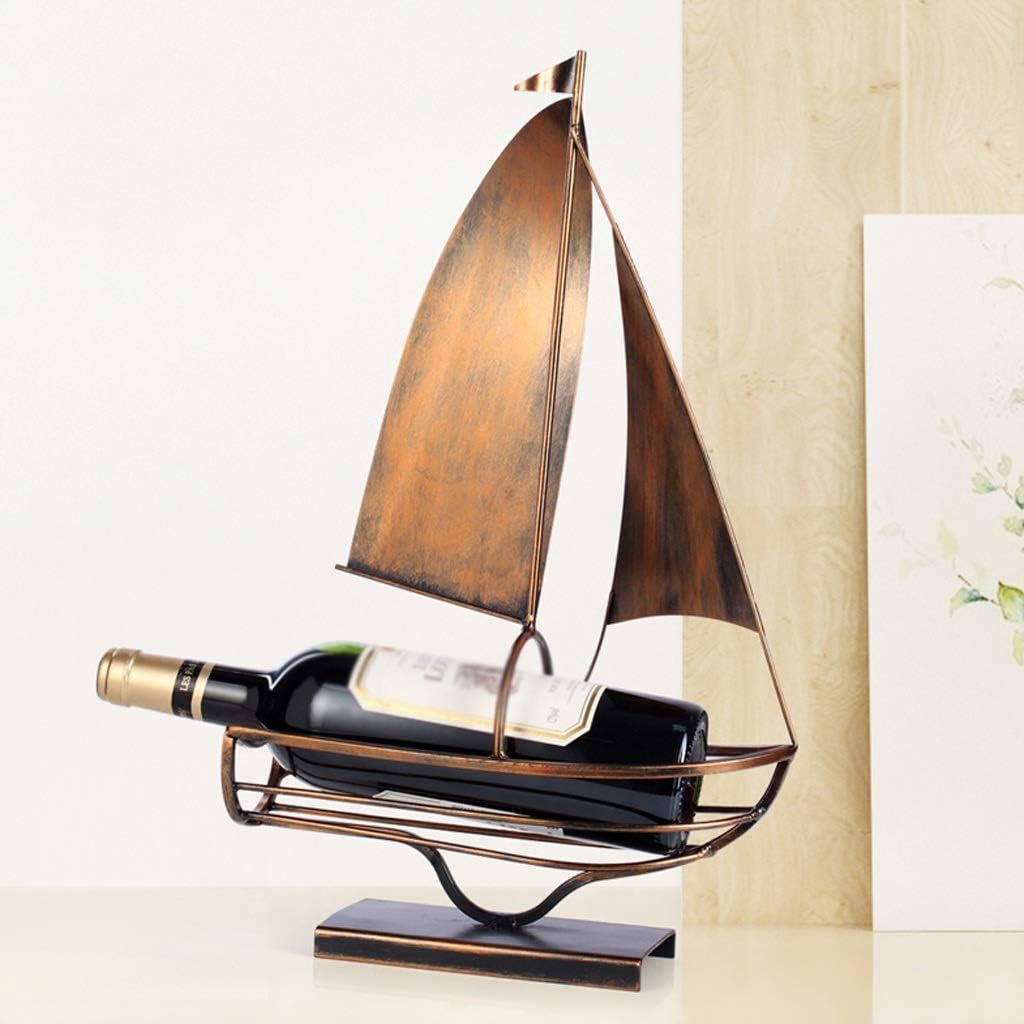 Sailing Wine Bottle Holder Iron Art European Rack Classic Storage Practical Decoration