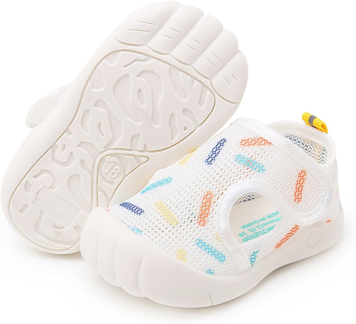RVROVIC Boys Girls Athletic Sports Sandals Open-Toe Breathable Rubber Sole Beach Water Shoes for Toddler