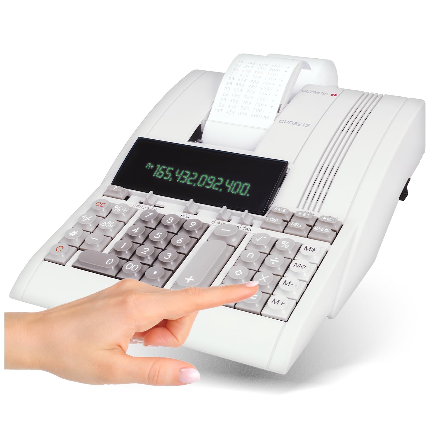 Olympia CPD 5212 Tischrechner mit 2-Farb-Druck 12-stellig 4,1 Zeilen/Sek. Rechenmaschine