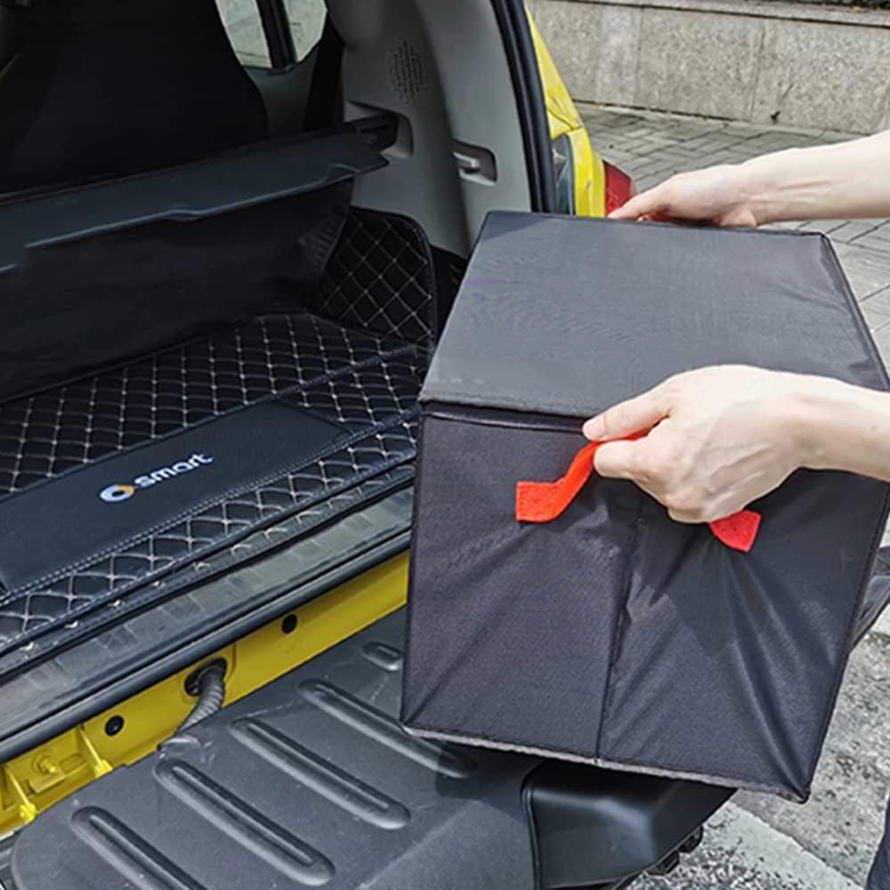 Organizer do bagażnika samochodowego do Smart Forfour Fortwo 451 453 2009-2019 składany kosz bagażnik pudełko do przechowywania listwa wewnętrzna akcesoria