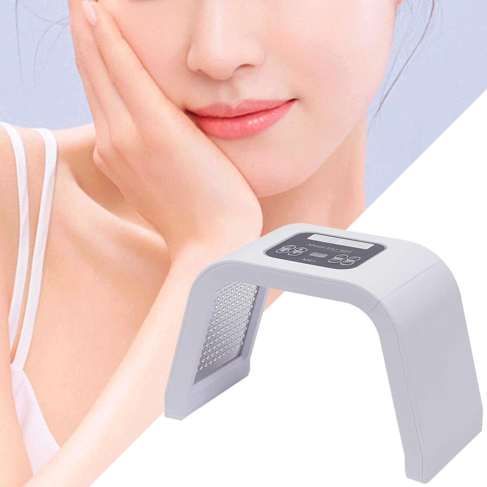 Lampada LED Terapia Luz Per La Cura Del Viso Ringiovanimento Acne Rughe 7 Colore Led Light Maschera Portatile Fotone PDT Terapia Cura Del Viso