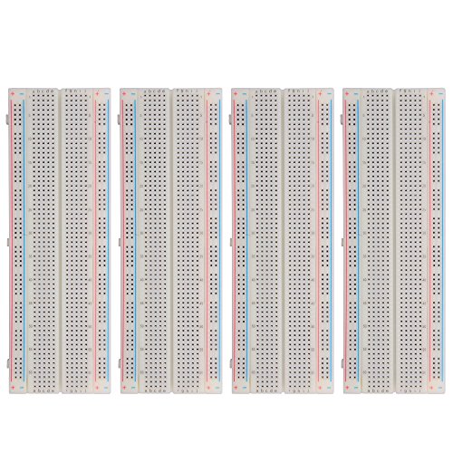 Qunqi 4packs 830 Point Solderless Breadboard for Arduino Raspberry Pi