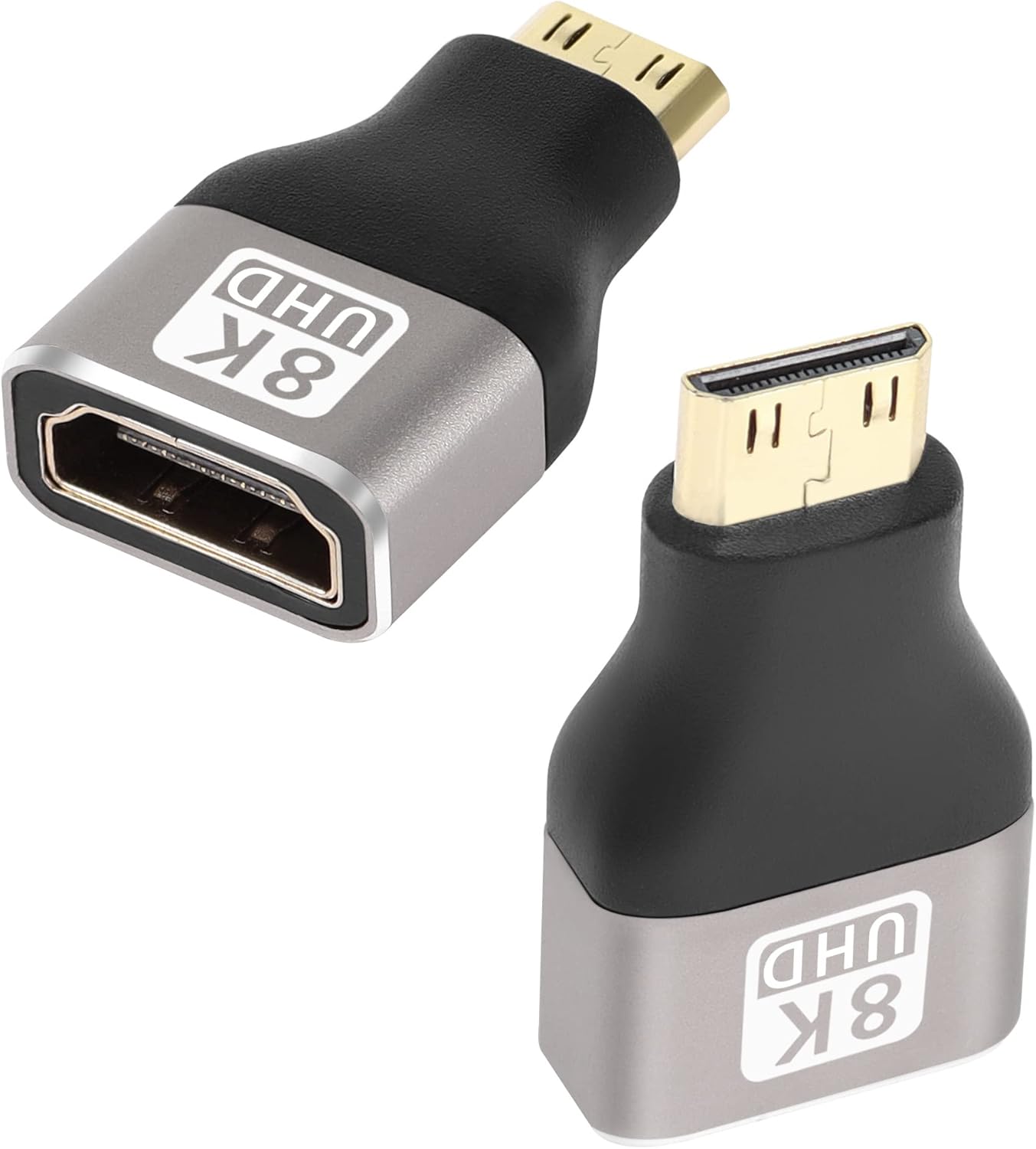 QIANRENON 8K Mini HDMI to HDMI Adapter Extender Coupler