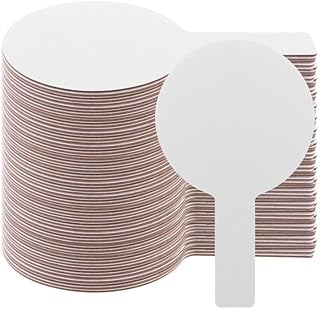 60 Pcs Dry Erase Answer Paddles, Handheld Double Sided Paddles Mini White Boards Small White Board Dry Erase Signs Auction Paddles for Classroom Teaching Office Meeting Voting Bridal Shower Games