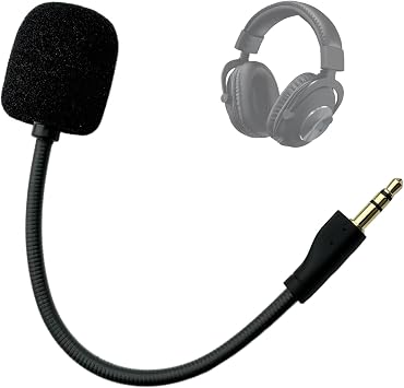 Replacement Game Microphone Compatible with Logitech G PRO X2 G PRO X Gaming Headsets,for PS4 Pro PS5 Xbox One X PC Detachable Noise Cancelling Crystal-Clear Game Mic