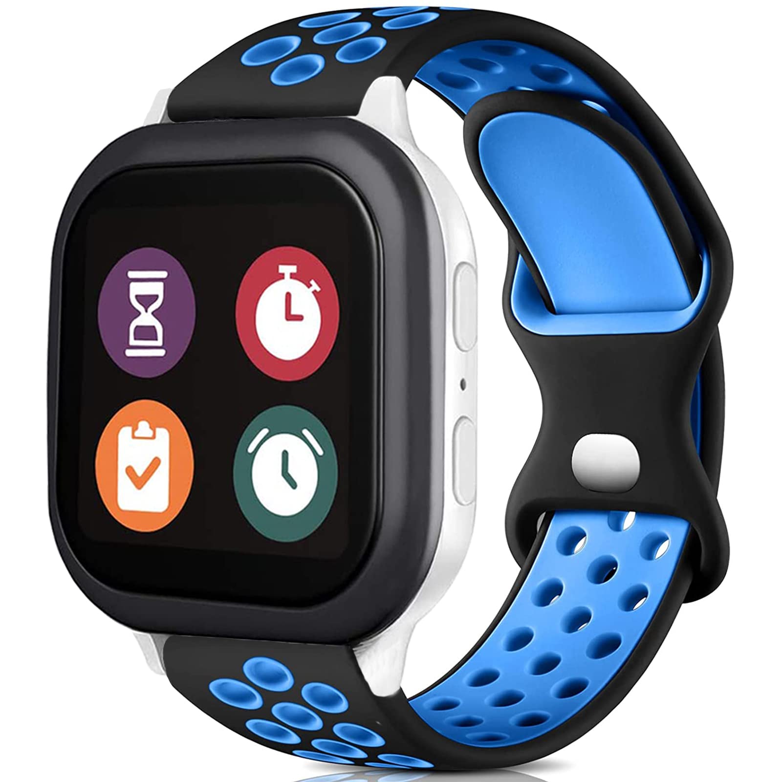 Silicone Sport Band Compatible with Gizmo Watch 3 Adventure 3 2 1/Gabb Watch 3e 3 2 1/syncup watch/Cosmo JrTrack Watch Band, 20mm Soft Breathable Smartwatch Band replacement Small Size