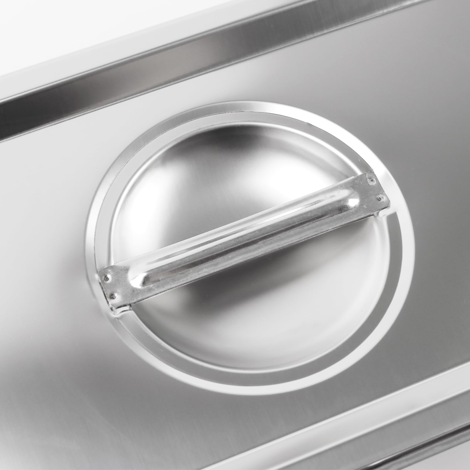 ZOENHOU Juego de 4 piezas de acero inoxidable con tapa, recipiente GN 1/3, 32,5 x 17,5 x 6,5 cm, cuencos de metal para marinar carne, organización de cocina, almacenamiento de alimentos, apto para
