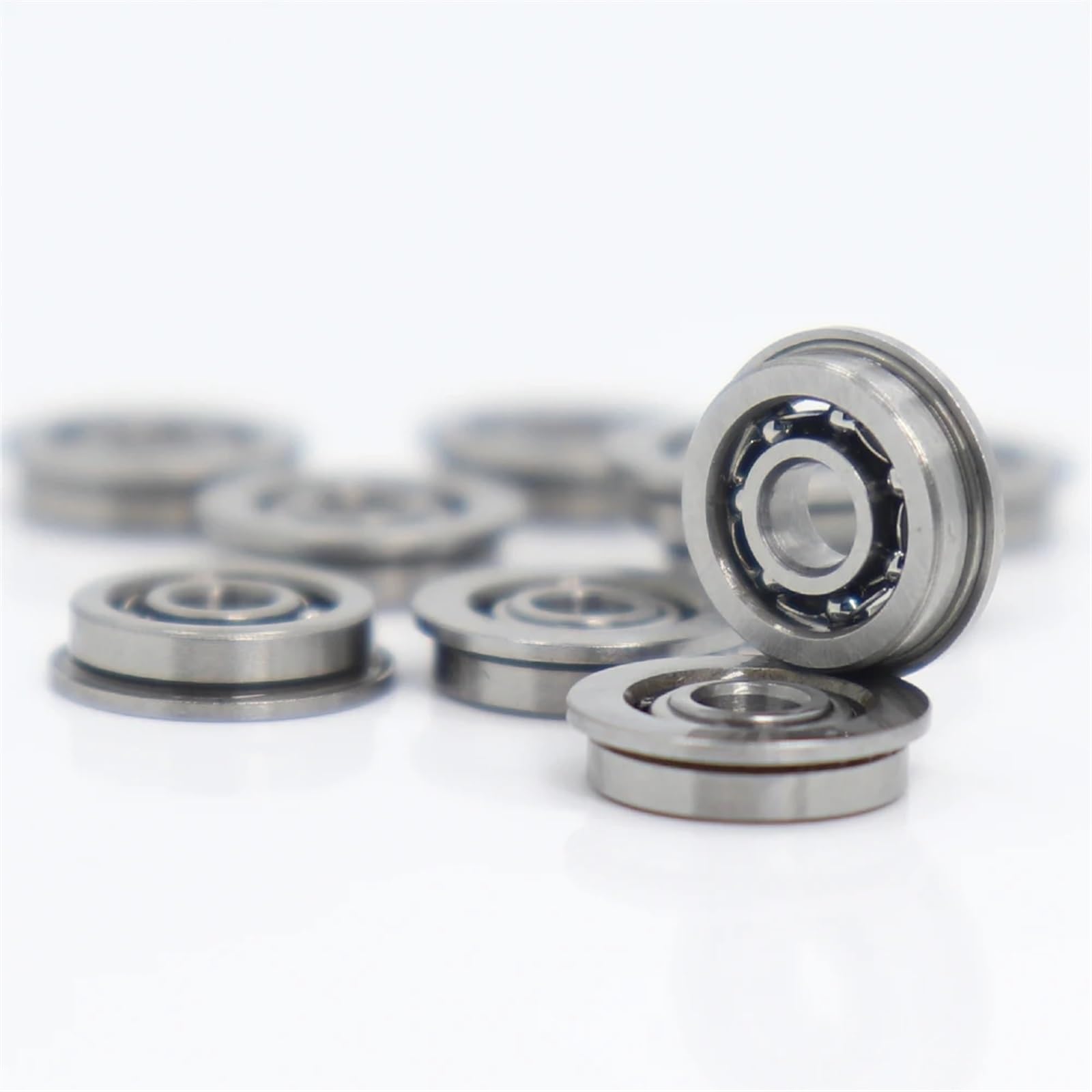 10 Stück MF83 Flanschlager 3 x 8 x 2,5 mm, Miniatur-Flanschlager, nicht standardmäßig, tiefe Nut, offene Lager, MF83 offen