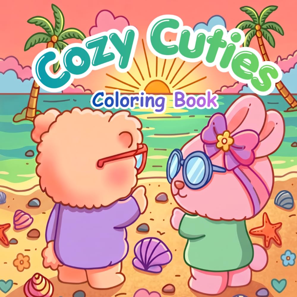 Cozy Cuties Coloring Book: Bold and Easy Pages of Cute Animals, Delicious Treats, and Cozy Things for Kids, Teens, and Adults Perfect for Stress Relief and Relaxation (Bold and Easy Collection)