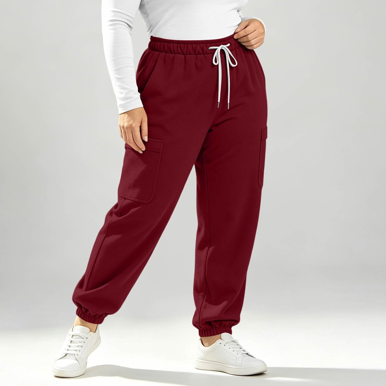 Women's Baggy Cinch Bottom Sweatpants Plus Size Joggers