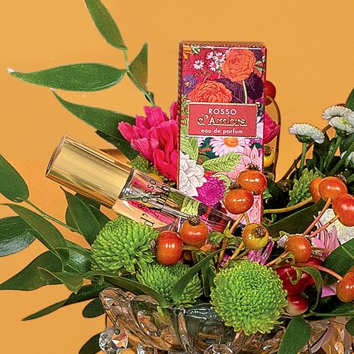 Helan, Amber Czerwony - Perfumy Kobieta Owijająca ze słodkimi migdałami, Eau de Parfum Kobieta Owocowy Bursztyn Drewniany, Perfumy Kobieta Zrównoważone Słodkie i Pikantne, Zapach Made in Italy, 10 ml