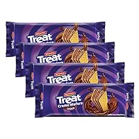 Vista 1 de BRITANNIA Treat Choco - Obleas de crema de 5.29 oz (150 g) – Snacks para desayuno y té – crujientes, saludables y deliciosos (paquete de 4)