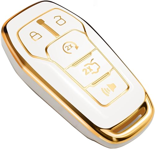 Miniatura 1 de Funda para llavero compatible con Ford Fusion F-150 Edge Explorer Mustang Lincoln MKZ MKC TPU remoto sin llave, accesorios de protección, color