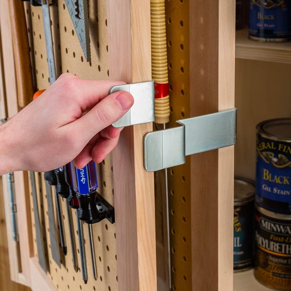 Tandem Door Hinge Set - Soft Close Cabinet Hinges for Dust-Free Hanging Storage - Easily Reversible Heavy Duty Hinges - Ideal Cabinet Hardware Solution for Neatly Organized Door Panels
