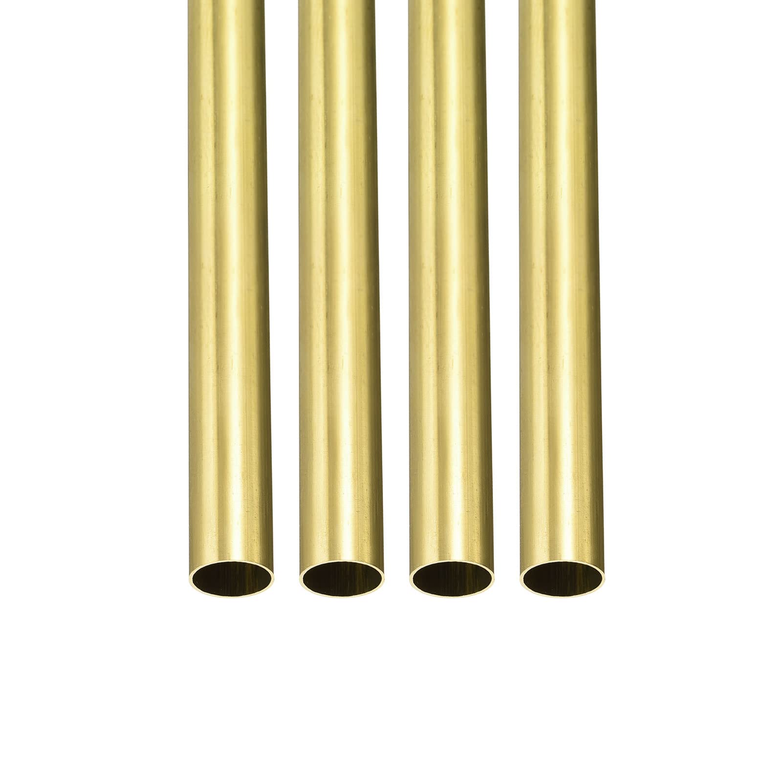 DTGN 8mm x 0.3mm x 300mm(ODxMur TxL) Laiton Tube - 4Paquet - Bien pour Machines Équipement DIY Décoratif Cadre - Ronde Métal Tuyau