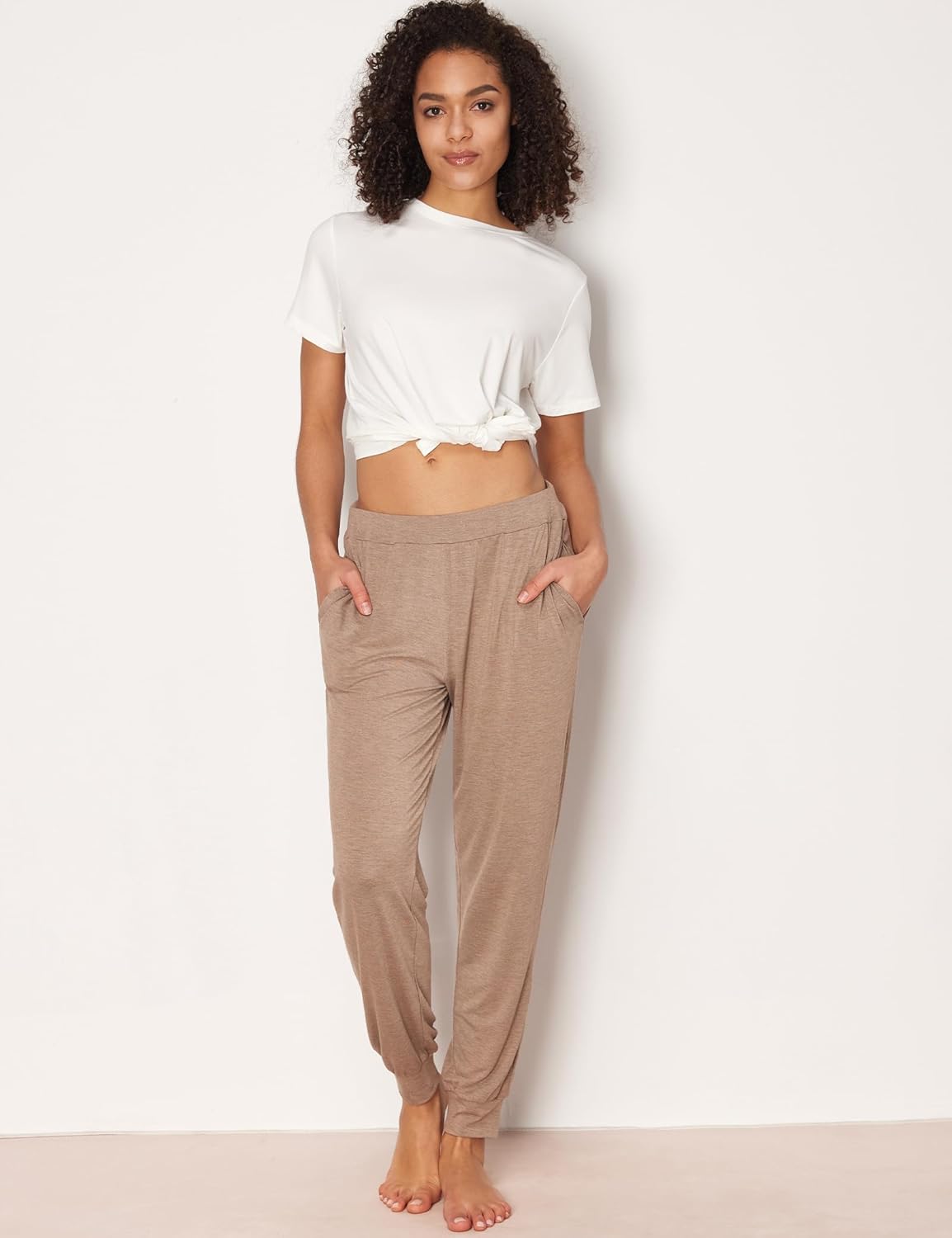 GYS Women's Bamboo Viscose Pajama Pants, High Waist Christmas Plaid Sleepwear Joggers with Pockets - Image 4