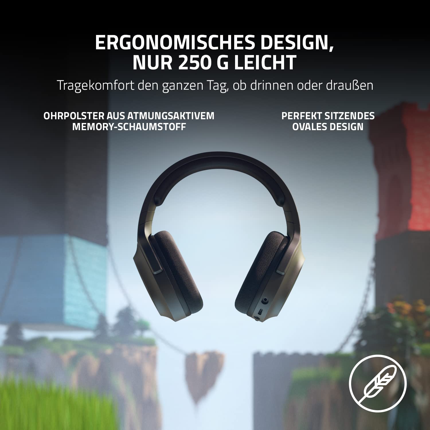 Razer Barracuda X Kabelloses Multiplattform-Headset Gaming SmartSwitch Dual Wireless Triforce 40mm Mikrofon Nierencharakteristik 50h Akku USB-C Schwarz