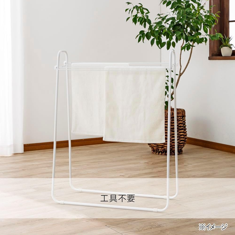 Amazon.co.jp: カインズ(CAINZ) タオルハンガー 幅67cm 奥行26.5cm 高