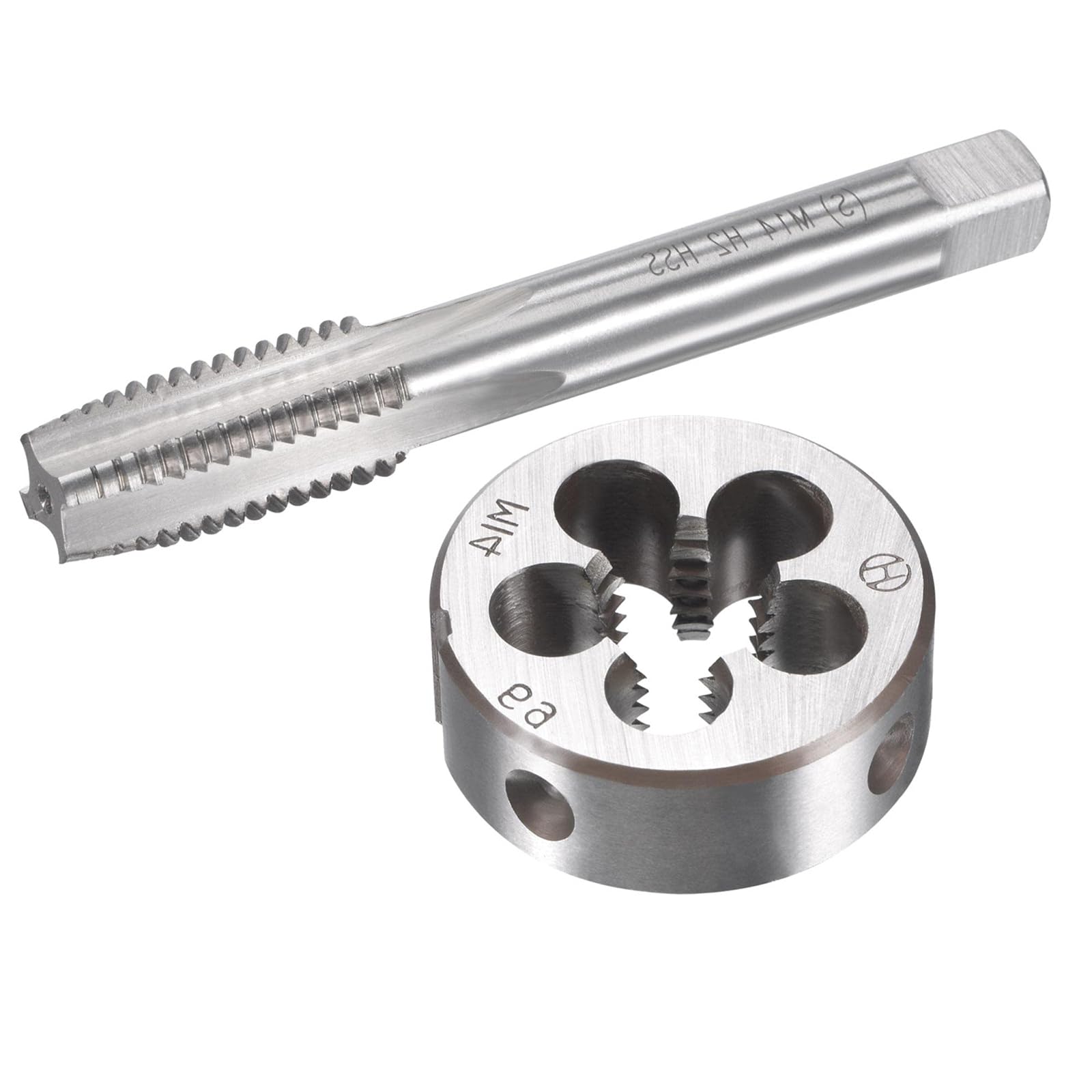 MACHSWON M14x2mm Metric Tap and Die Set,Machine Thread Screw Tap with Round Threading Die,Tap & Die Kit for Nut Screw Bolt Thread Repair