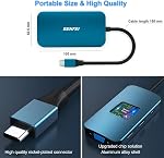 BENFEI USB C Station d'accueil, 8-in-1 USB C Hub avec double affichage triple HDMI, VGA, 3*USB 3.0, 100W Livraison d'électricité, 3.5mm AUX Audio Compatible avec MacBook Pro, XPS et plus encore