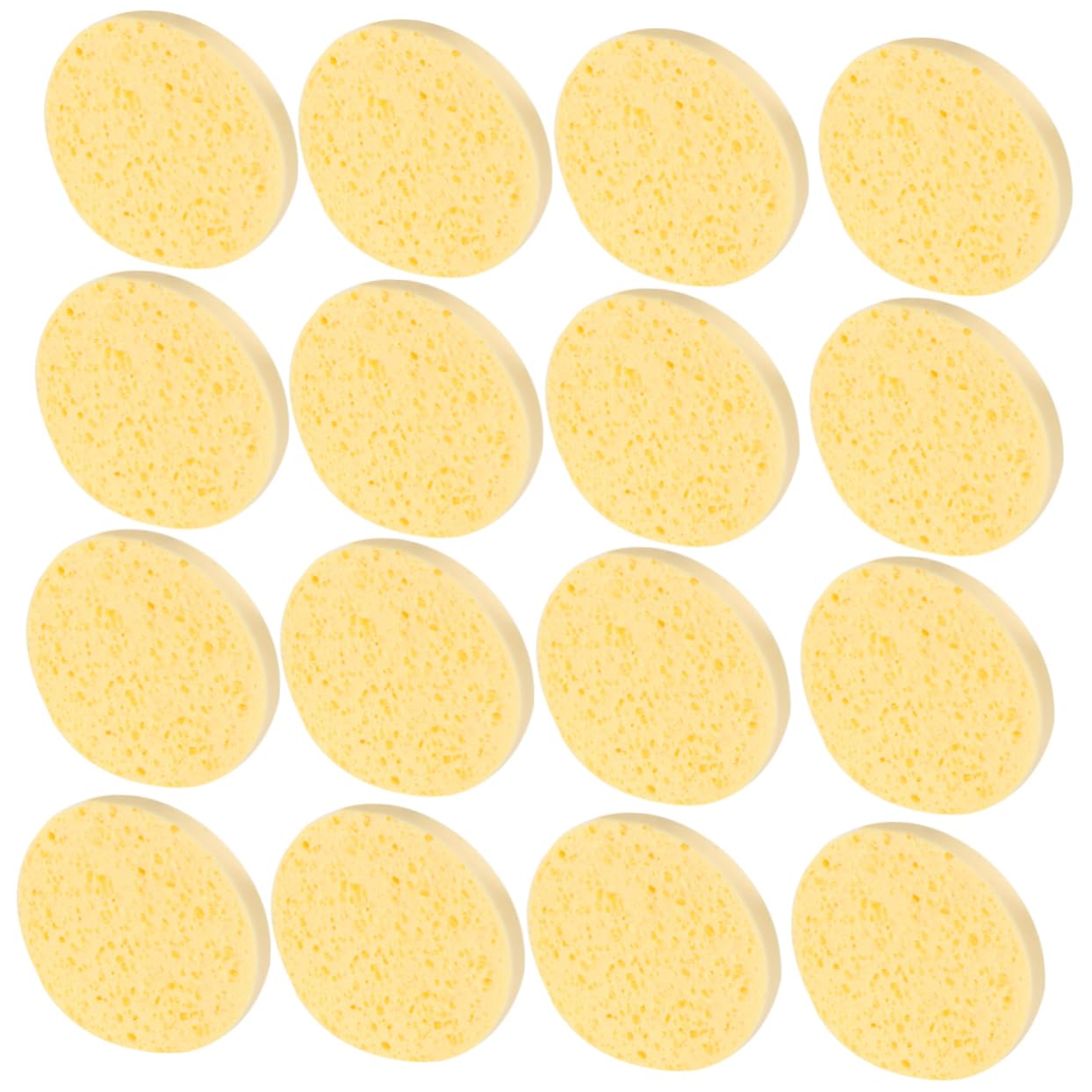 Angoily 80pezzi Spugne Naturali Compressa Per Struccaggio e Pulizia Viso Spugnette Morbide Per Cancellazione Makeup e Della Colore Naturale
