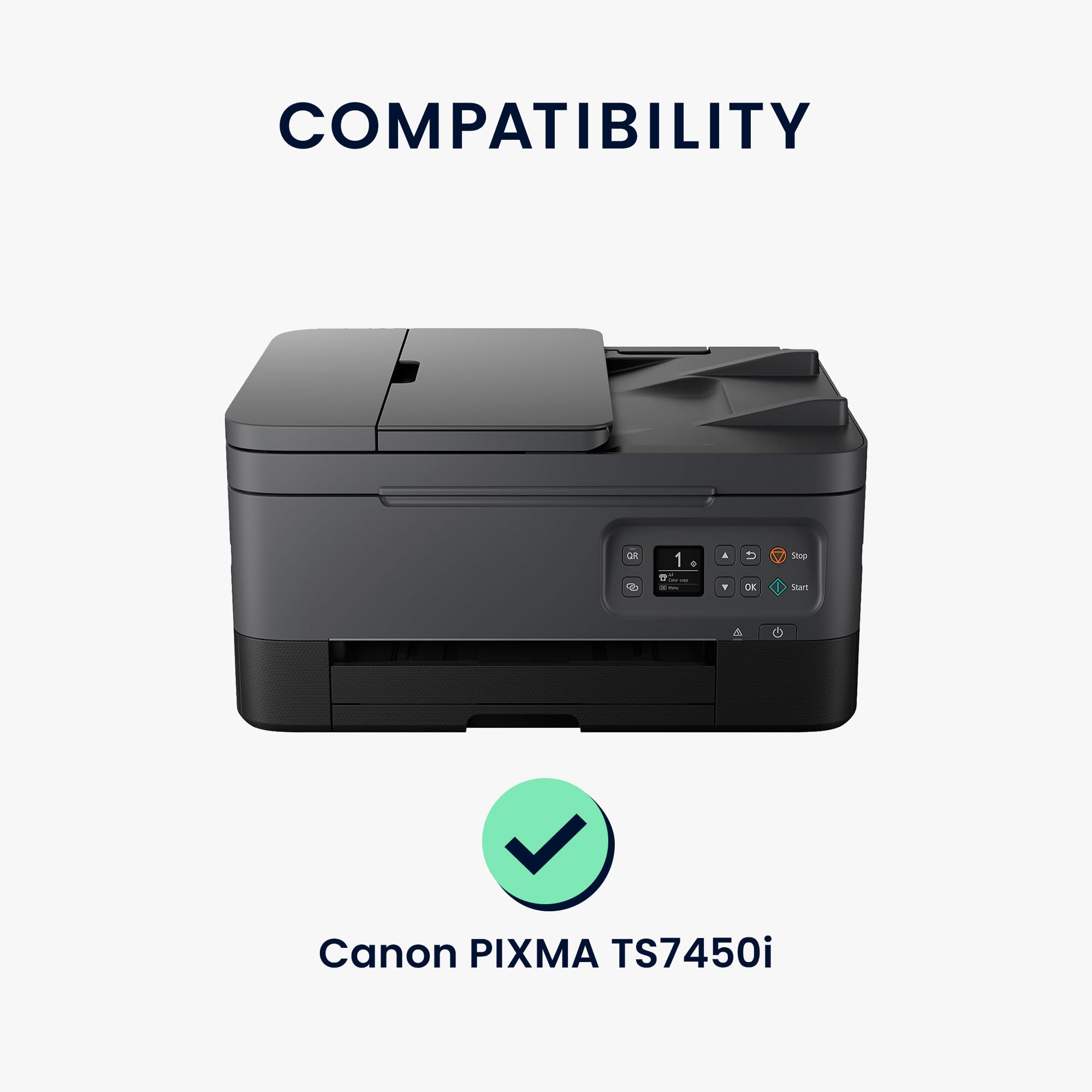 kwmobile Housse compatible Canon PIXMA TS7450i protection imprimante gris foncé