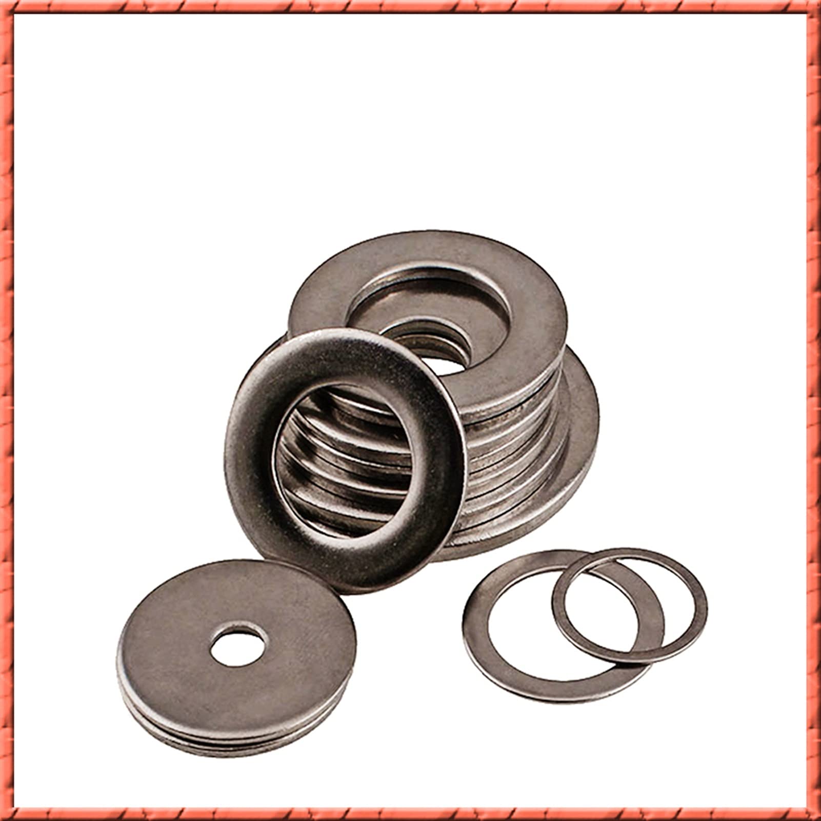 Lnanqing-Dichtscheibe 100 stücke Titanium-Waschmaschine Titan-Plain-Flache Waschmaschine Titan-Legierung GR2 M3-M27, fest und langlebig (Inner Diameter : M24 (20pcs))