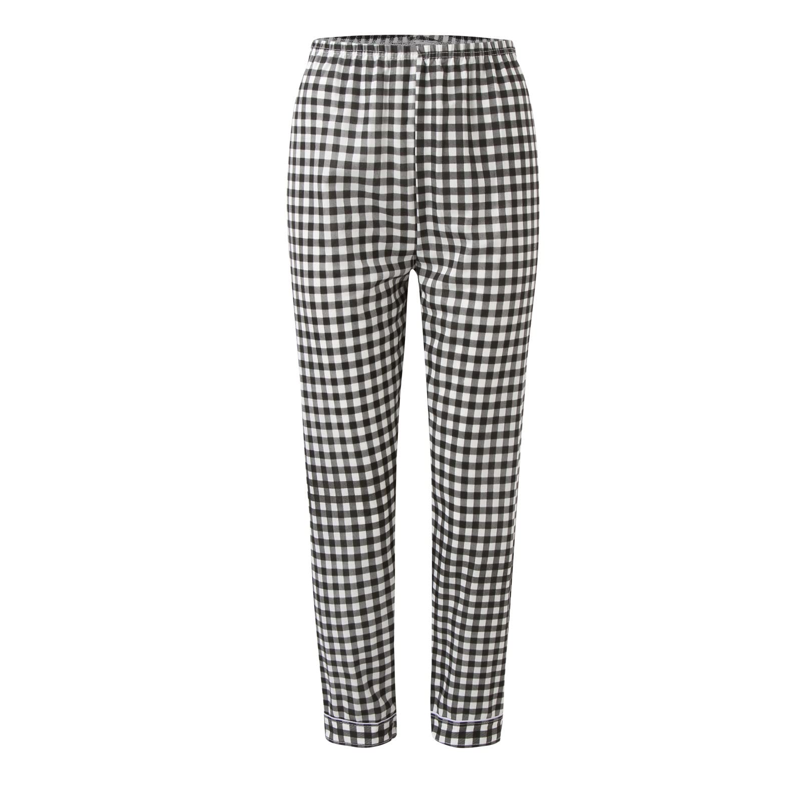 Set Pigiama Donna Cotone Leggero Invernali 2 Pezzi Pantaloni Camicia Maniche Lunghe con Collo Rivoltato e Bottoni Pigiami Respirabile Confort Sciolti con Tasche per Casa Lavoro Primaverile Autunno