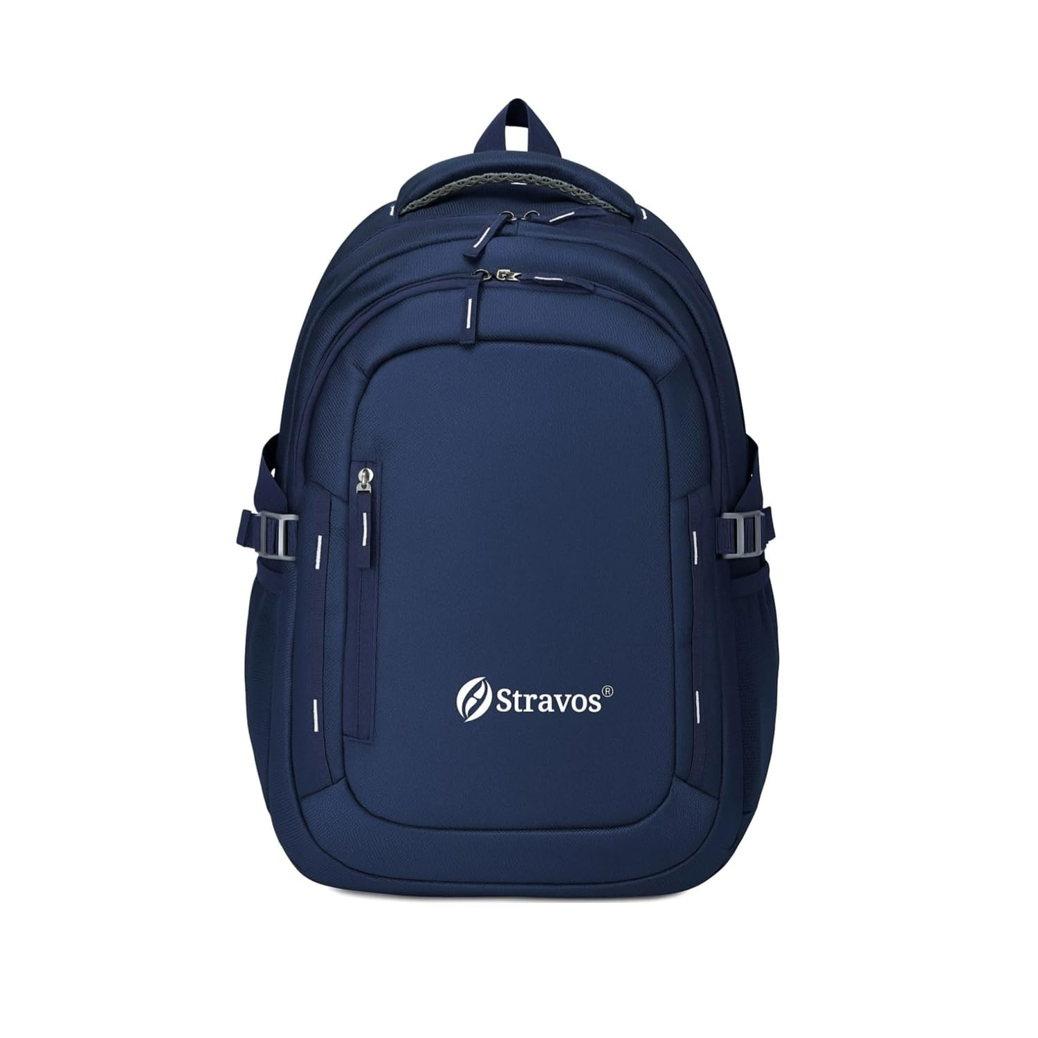 stravos 40L Waterproof Durable Backpack with 4 Compartments, Rain Cover, Heavy-Duty Zippers, Dual Bottle Holders & Padded Back Support | School, Travel, Office, College Bag-picture-48