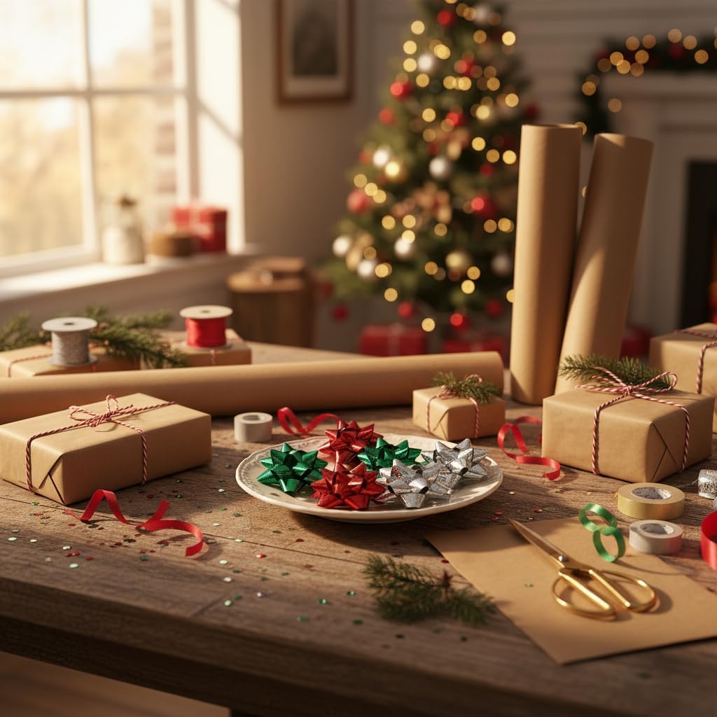 Fansoftiks 50 Pcs Colorful 1 Inch Gift Bows Mini Christmas Bows Metallic Star Bows Party Gifts Wrapping Bows Adhesive Holiday Presents Bows for Valentine's Day, Gift Wrapping Supplies - Image 7