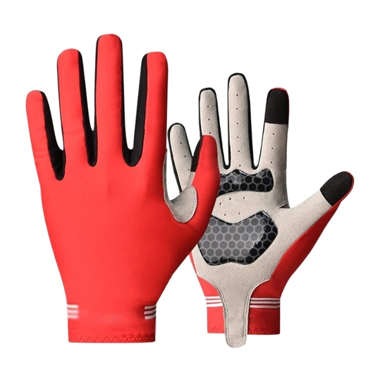 Guanti da Ciclismo Guanti da Ciclismo Guanti da Bici Traspiranti da Palestra con Guanti Imbottiti con Supporto Completo per Il Polso Guanti da Bici (Blue : Rot, Size : Large)