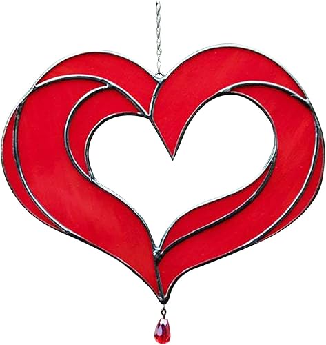 XCMVCN Huevos de cerámica decorativos de amor acrílico colgante decoración regalo de cumpleaños para hermana, artefacto de corazón rosa, pájaros de