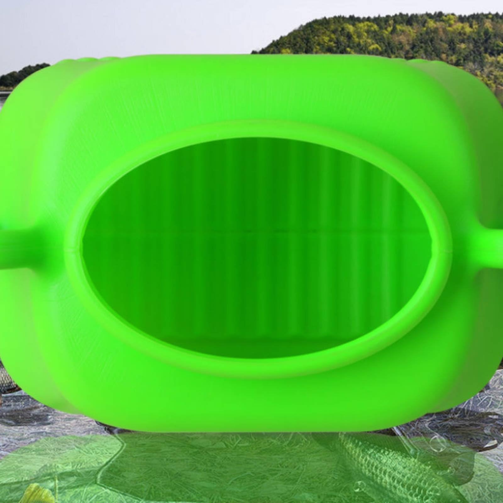 LOVIVER Seau de Pêche Seau Bassine Récipient Conteneur avec Couvercle Aéré et Grande Capacité en Polypropylène Antibascullement avec Base Carrée et Sangle, Vert, 20 litres avec Fuite