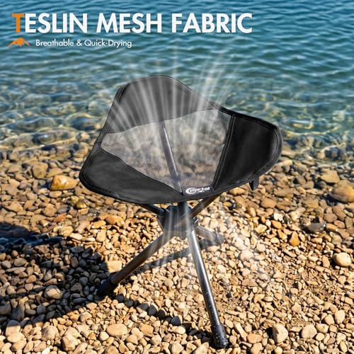 Image of Portal 2 Pack Tall Folding Tripod Stool for Adults Supports 225 lbs, Portable Lightweight Camping Seat with Carry Strap, Compact Foldable Outdoor Chair for Fishing, Hiking, Golf, Camping & Travel