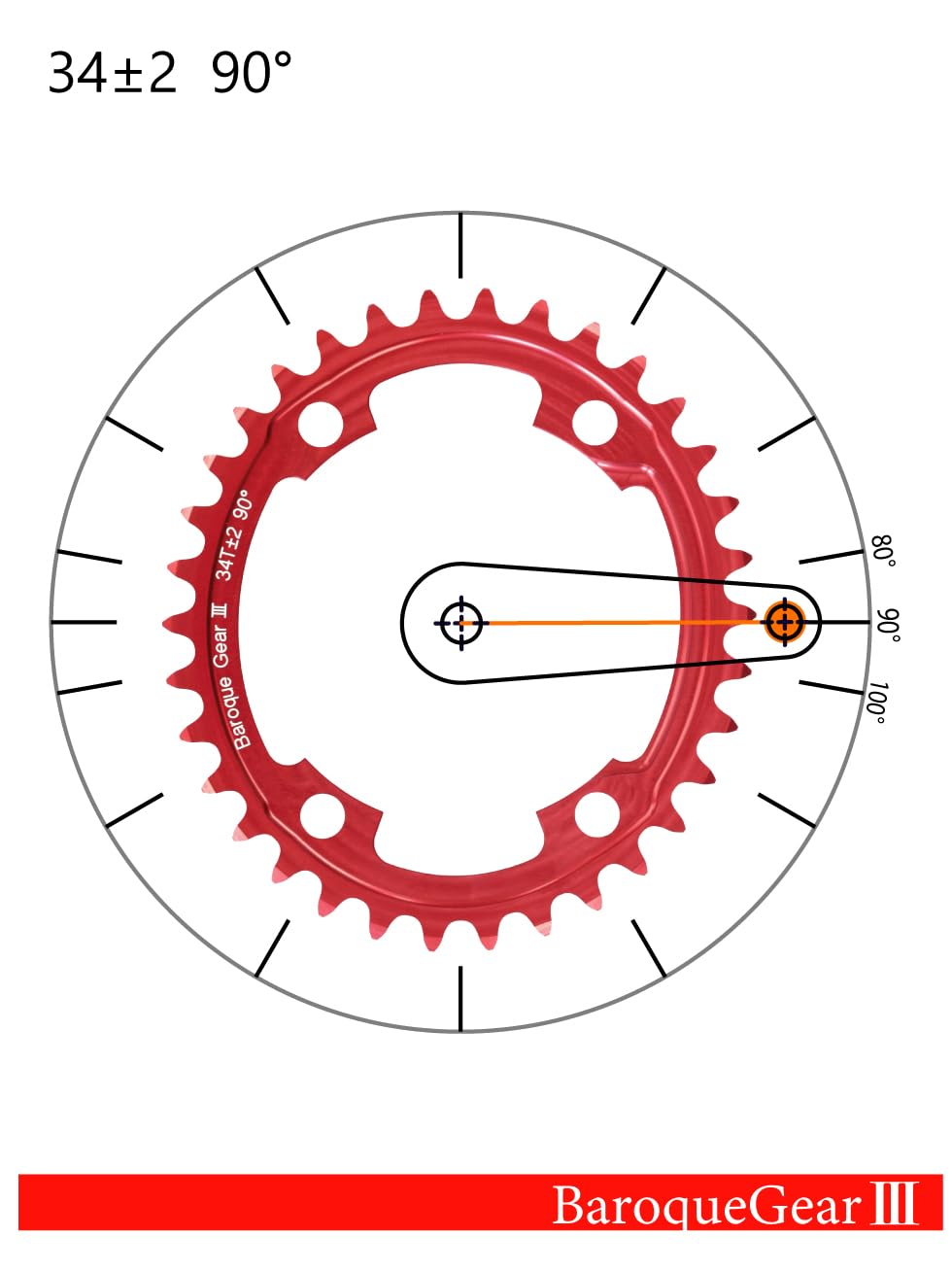バロックギアⅢ　36±2 90° 赤-Red Amazon | BaroqueGear Ⅲ 34±2 90° 赤-Red | スミス バロック