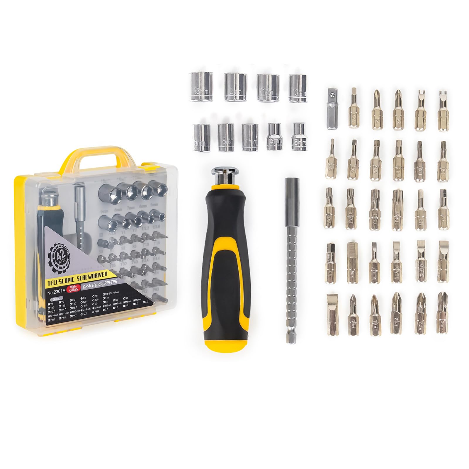 Tsophreniq 42 In 1 Ratcheting Wrench Screwdriver Wrenches Spanners Hand Repair Screwdriver Set