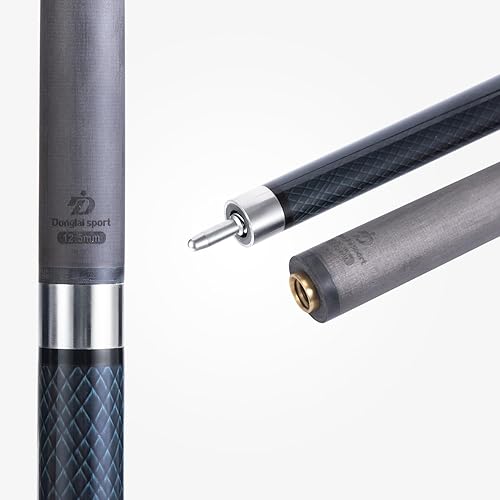 Miniatura 4 de Palo de taco de billar de fibra de carbono de 58 pulgadas, palos profesionales de baja desviación con junta de pasador de liberación rápida y punta