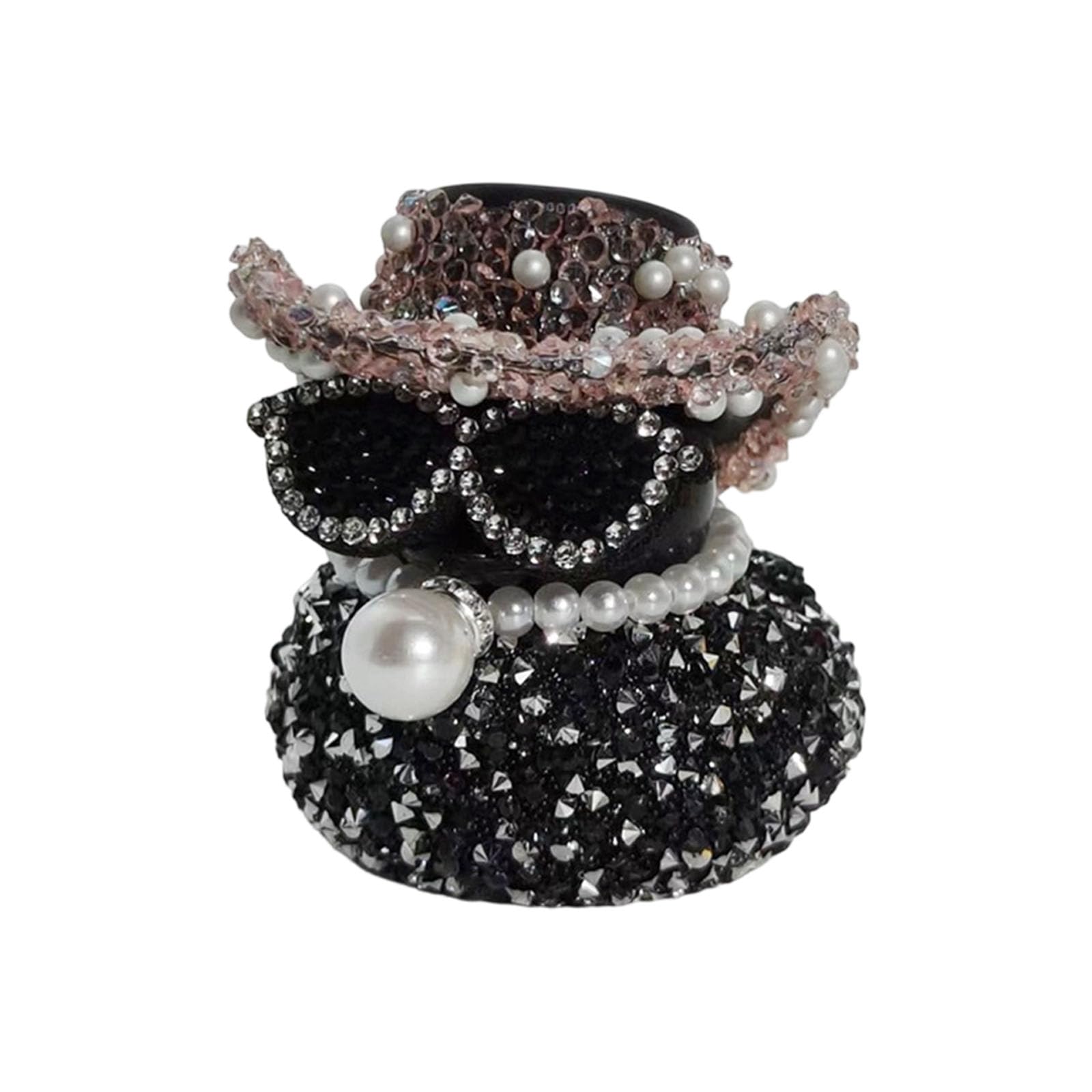 Compact Cartoon Figurine Accent, Heart-Shaped Sunglasses Ornament for Desk, Dashboard, Dresser, or Shelf Display Figurine Ornament Decor Display Dashboard Desk Vanity Shelf Tabletop Embellished Heart