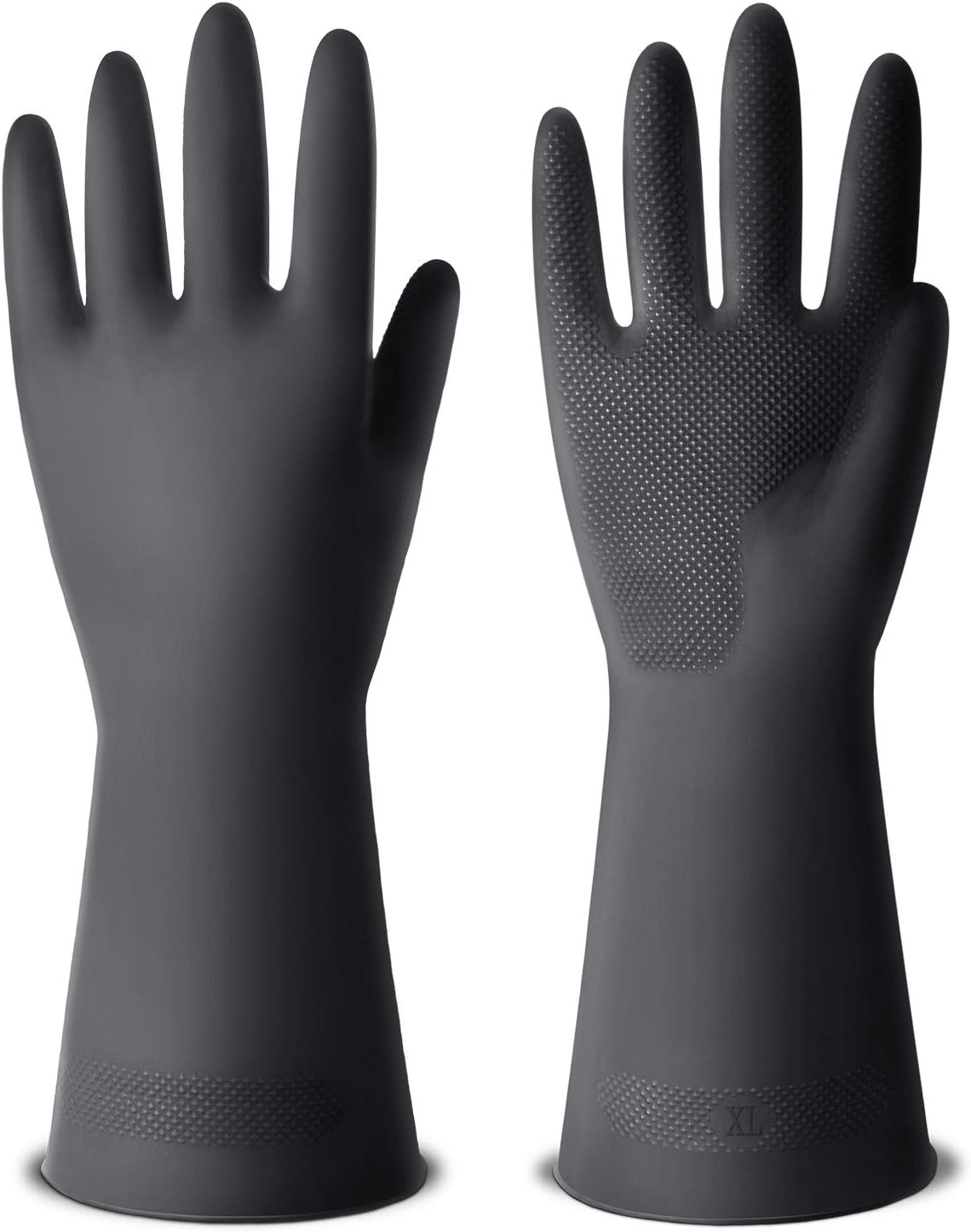 Household Rubber Gloves, Yellow Cleaning Washing Up Gloves, Non Slip Kitchen Dishwashing Gloves With Cotton Lining, Flexible Long Sleeves Reusable Waterproof Latex Gloves - View #5