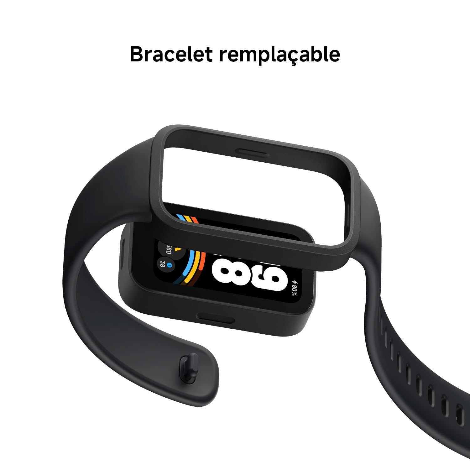 XIAOMI Smart Band 9 Active, Bracelet connecté pour Le Sport, Montre, écran TFT 37mm, taux de rafraîchissement élevé de 60 Hz, autonomie de 18 Jours,5 ATM, iOS et Android, Noir
