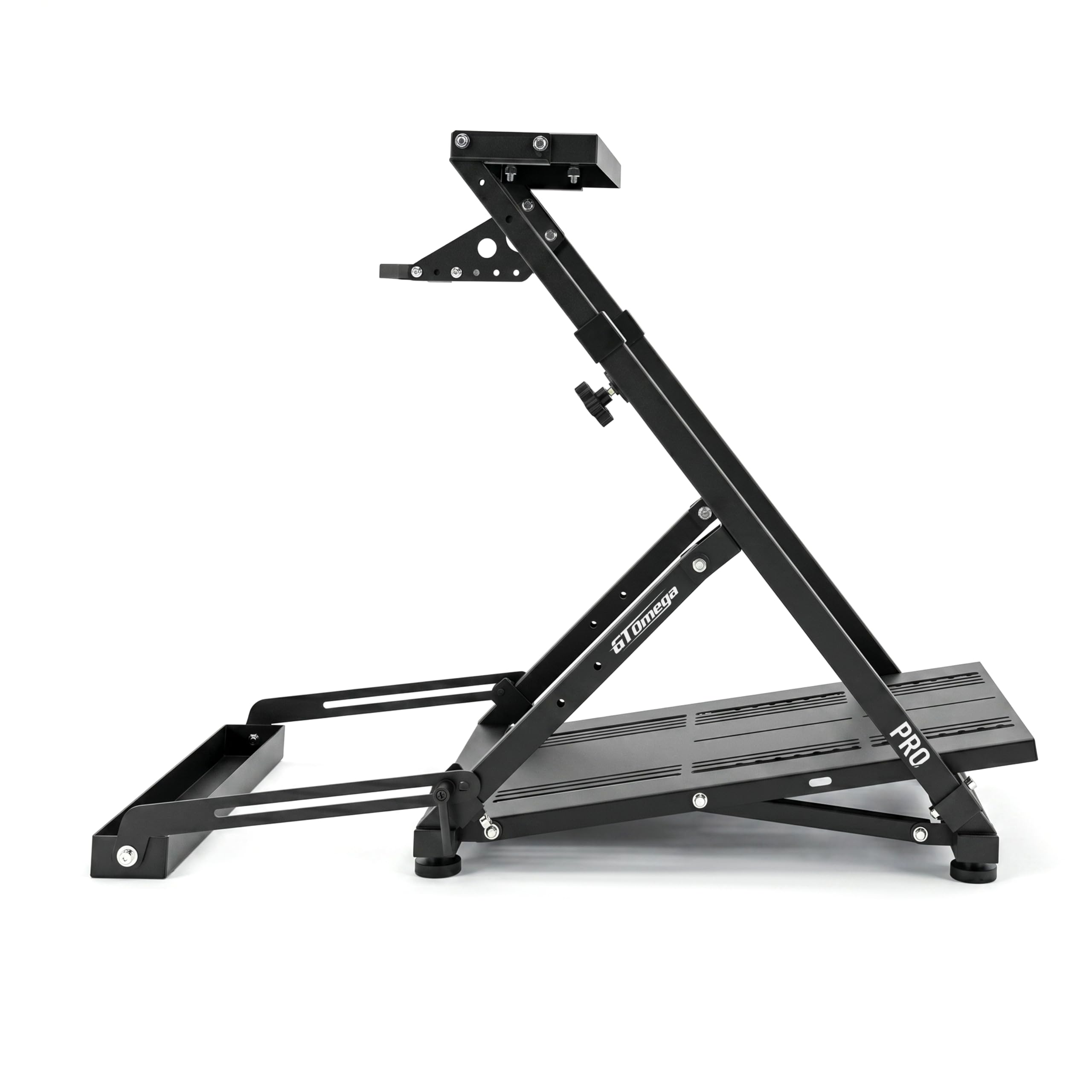GT Omega PRO Wheel Stand – Robuster Y-Rahmen mit verstärktem Pedalplatte, inkl. Schalthebel-Halterung & Chair Link, leicht faltbar und platzsparend