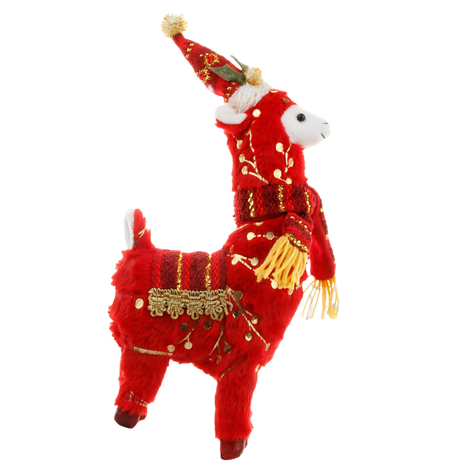 Tsophreniq Lovely Alpacas Plush Statue Christmas Ornament for Seasonal Decor to Enhances Christmas Cheer Holiday Decor