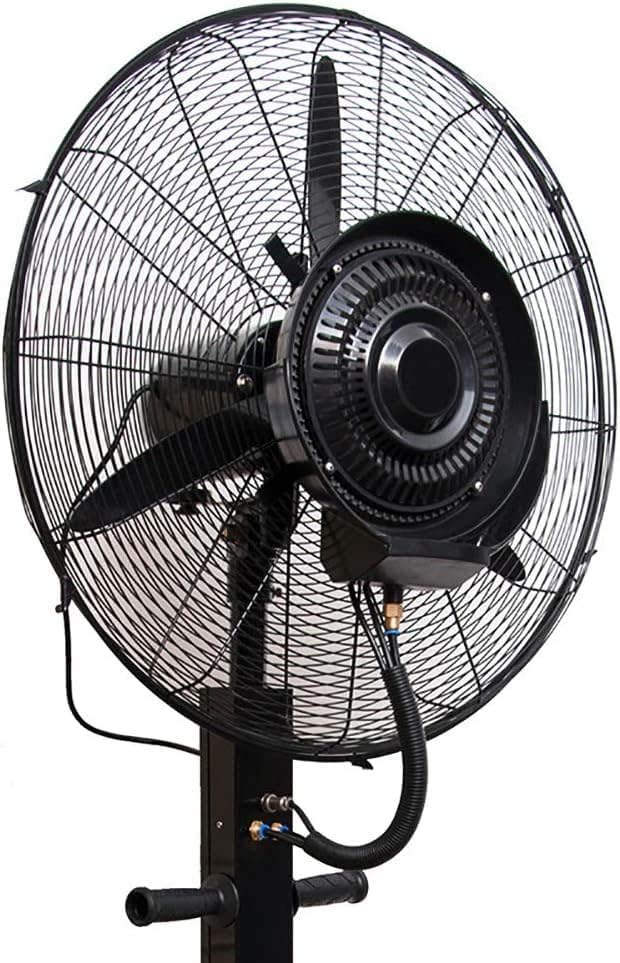 Oscillating Misting Fan,Outdoor Industrial Fan,Super Strong Wind,Cooling Floor,With White Water Tank,3-Speed,For Cooling Patios, Pool Sides, Gardens, Worksites and D,29inch