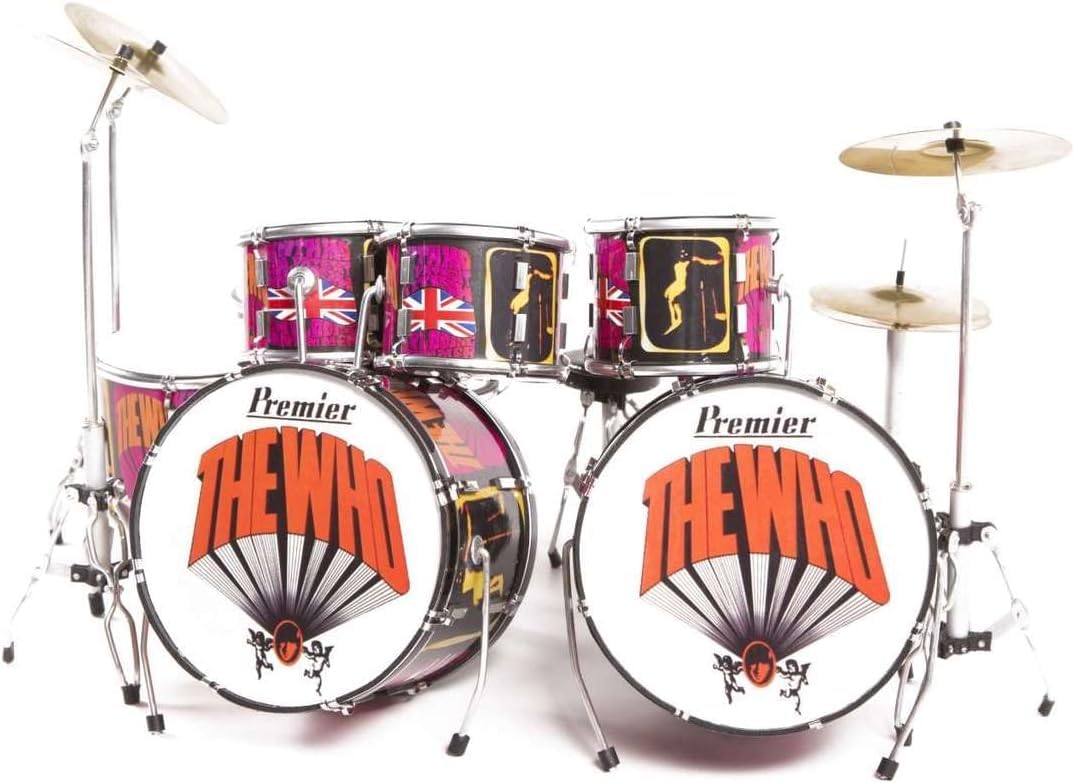 FanMerch Keith Moon Pictures of Lily Tribute Drum Set Miniature Replica Collectible