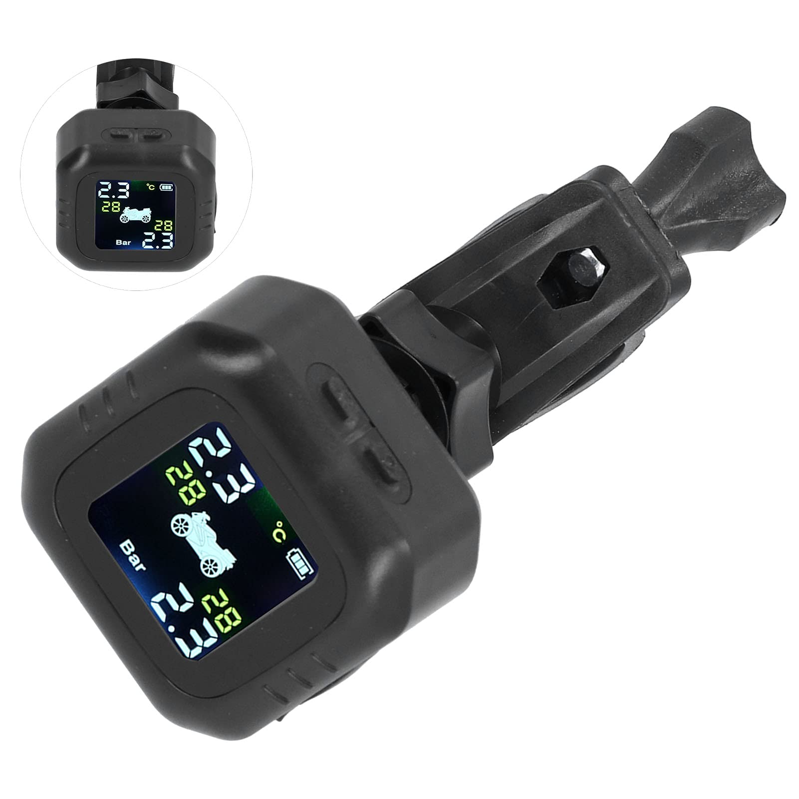 Motorrad Tpms mit 2 Wasserdichten Ip67 Sensoren Usb Ladegerät inklusive Präzise Reifendruck und Temperaturüberwachung Für Motorräder Kompatibel