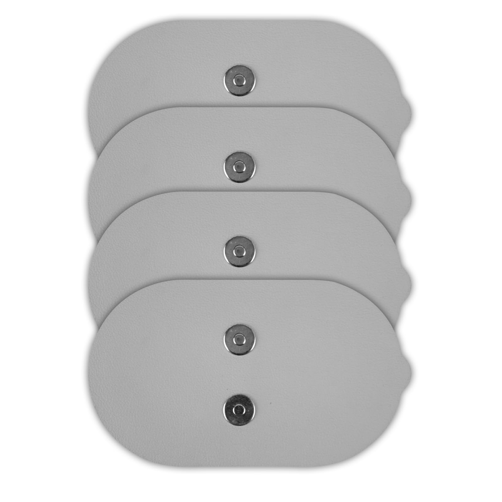 Set of 4 Electrodes Puersit TENS EMS Device Replacement Pads 5 x 7.5 cm Reusable Electrodes with Premium Quality for Muscle Stimulator Electrotherapy