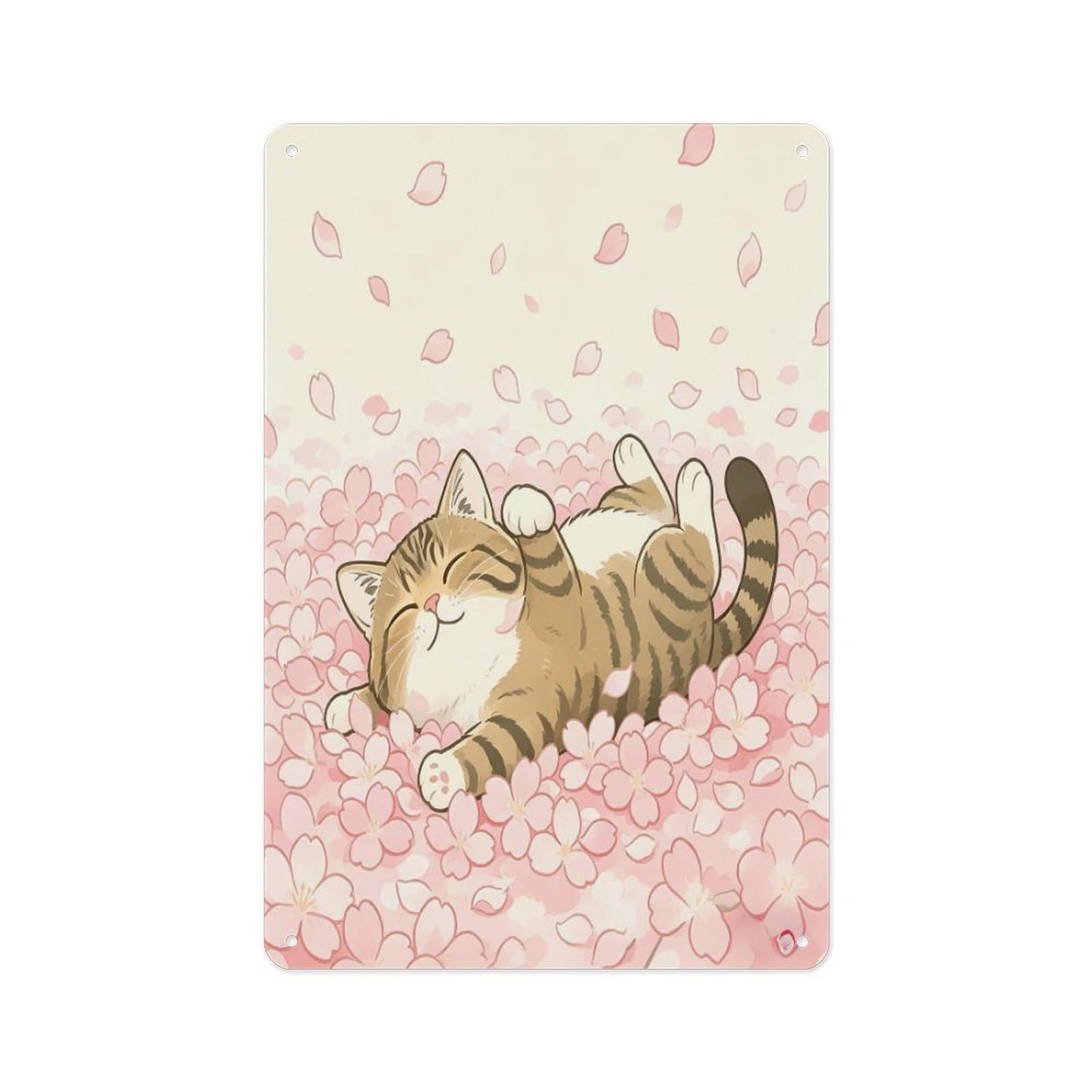 Fekiloot Style Cute Little Kitten Wall Decor Metal Signs Tin Signs Poster